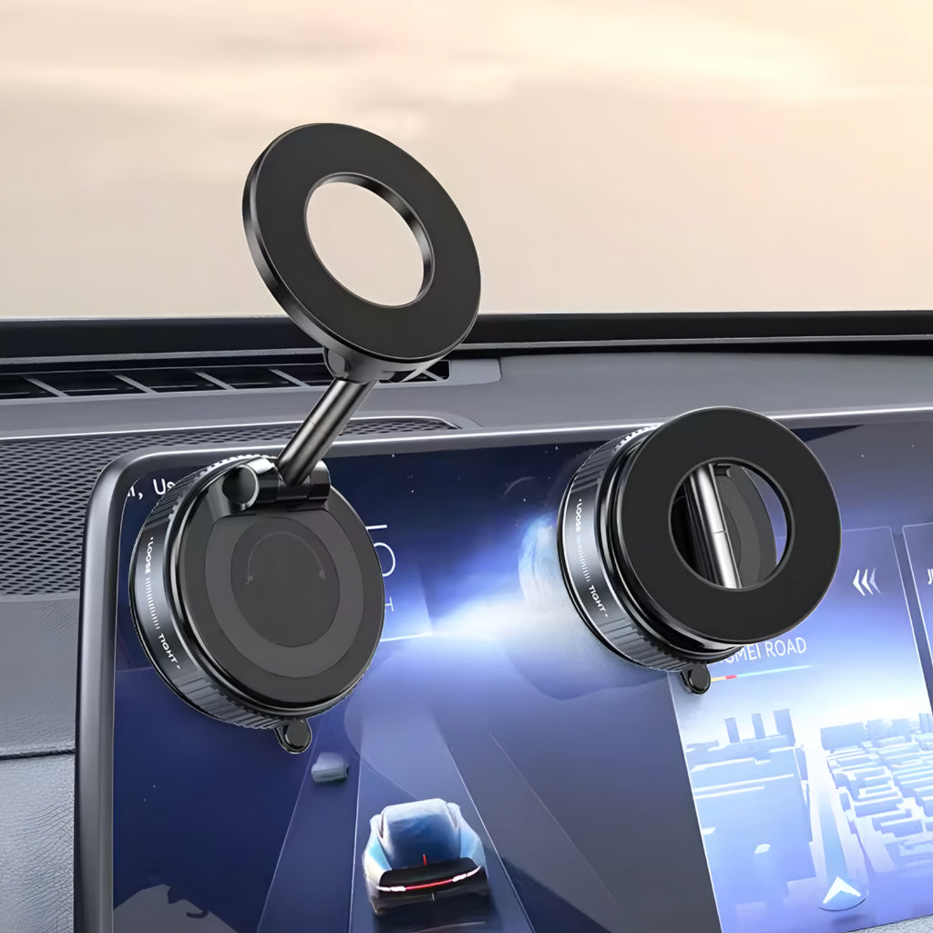 Support téléphone voiture magnétique pliable – rotation 360° sécurisé