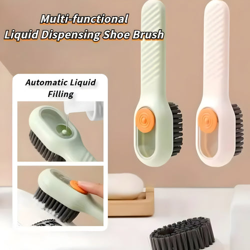 Brosse de nettoyage chaussures avec réservoir savon intégré – nettoyage rapide
