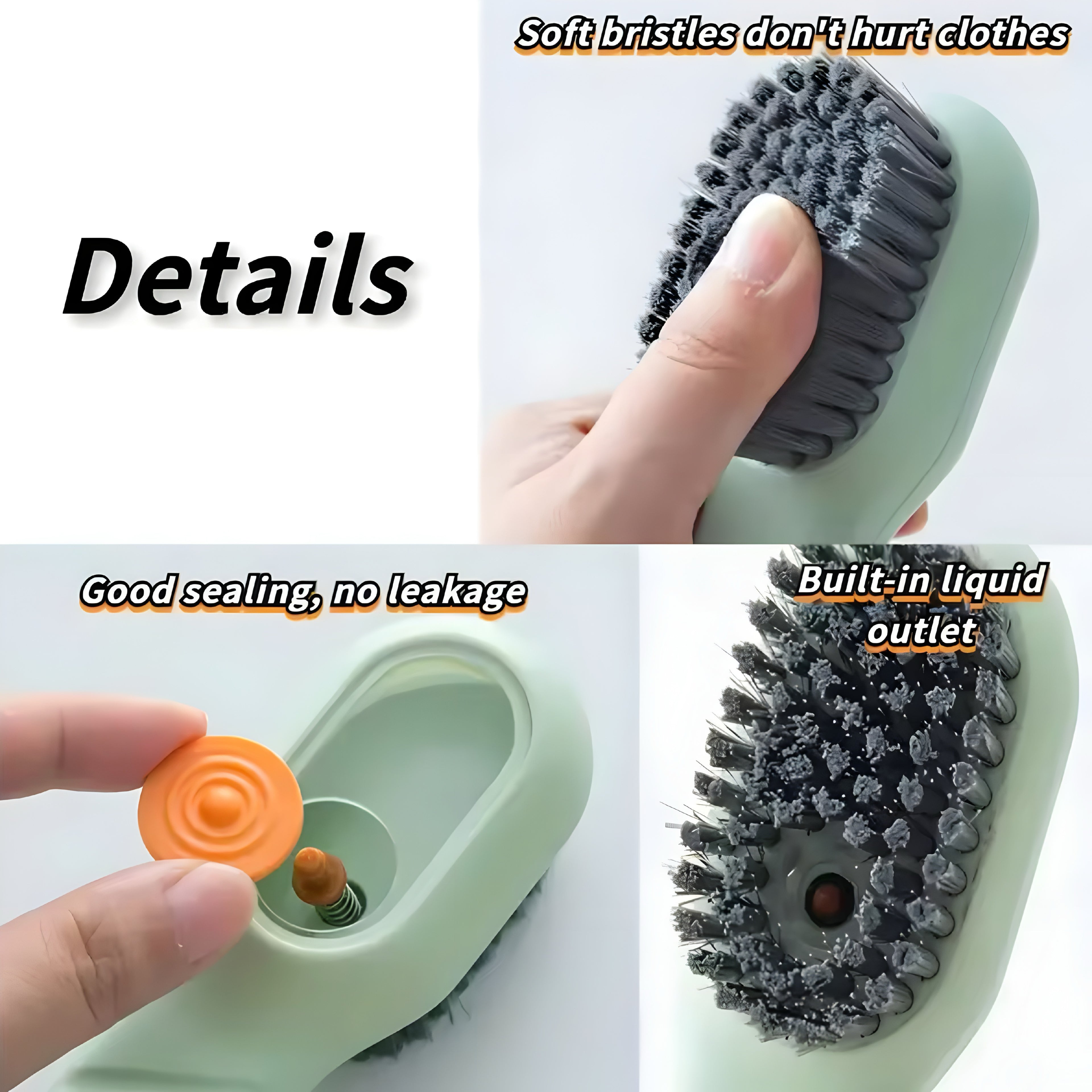 Brosse de nettoyage chaussures avec réservoir savon intégré – nettoyage rapide