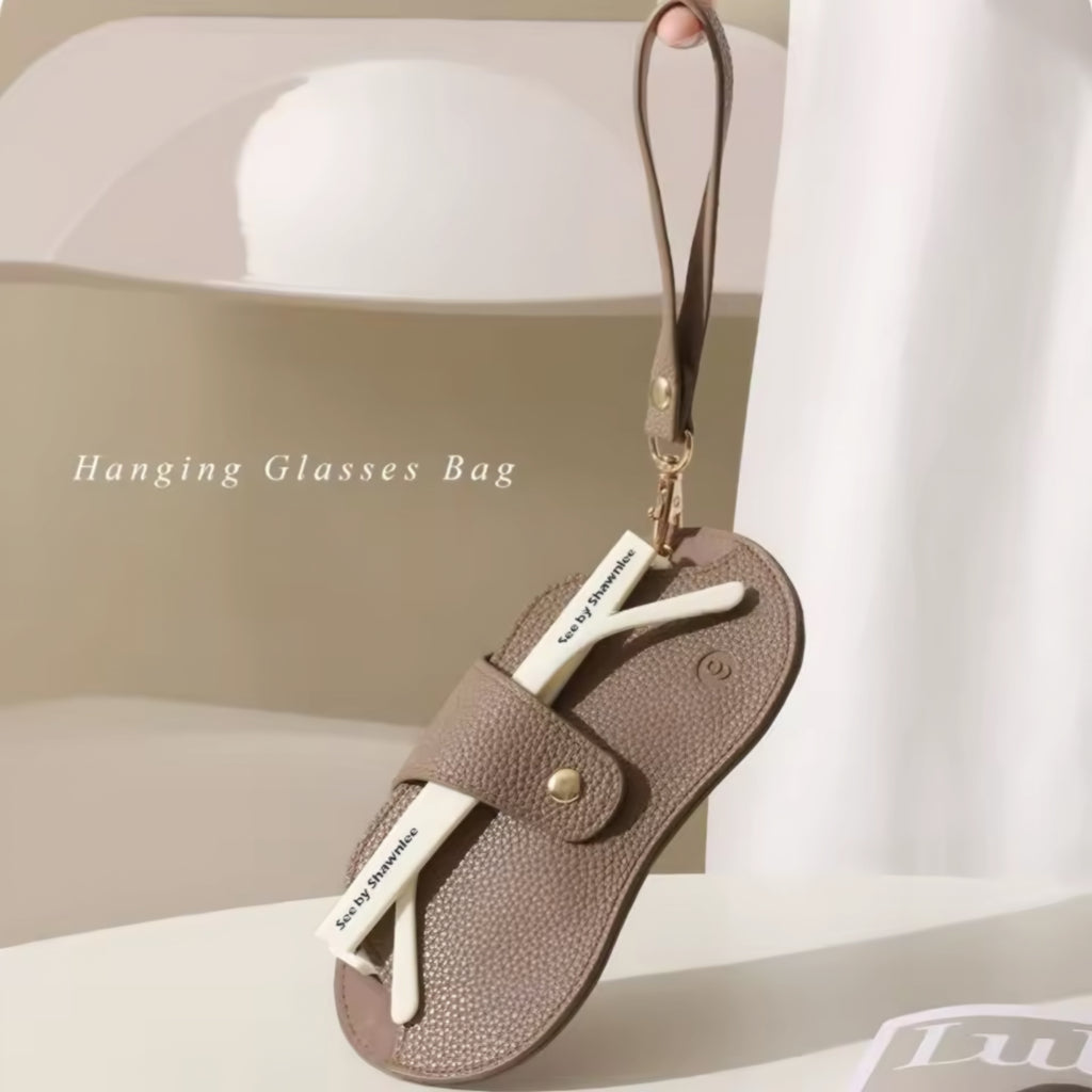 Étui à lunettes en cuir PU effet lychee – protection légère et élégante