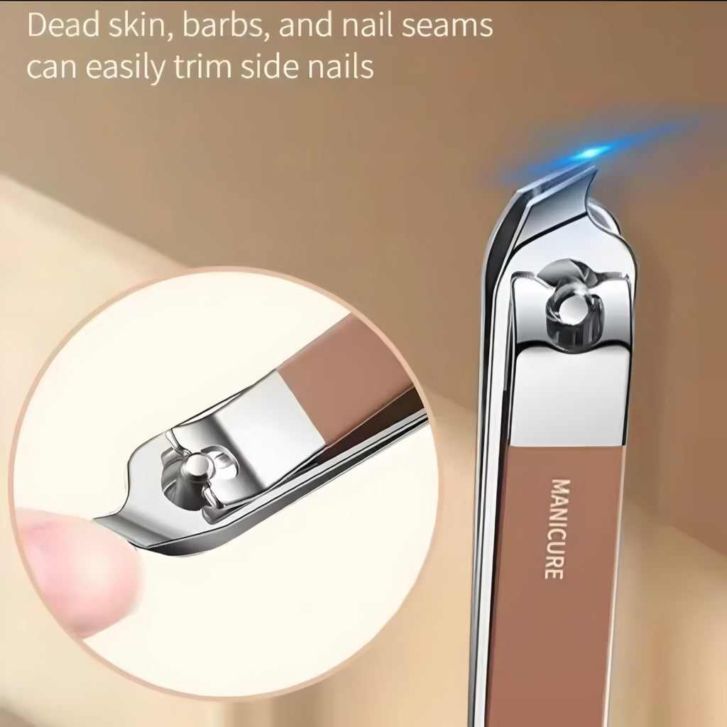 Kit manucure complet en acier inoxydable – soins des ongles précis et portable