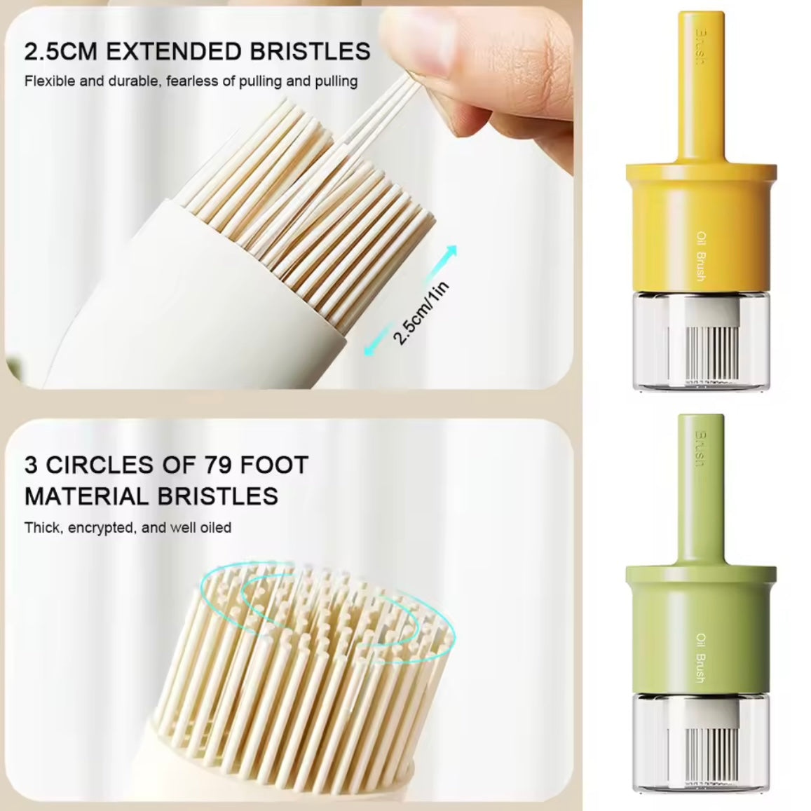 Bouteille doseuse huile 2 en 1 avec pinceau – cuisine propre et précise