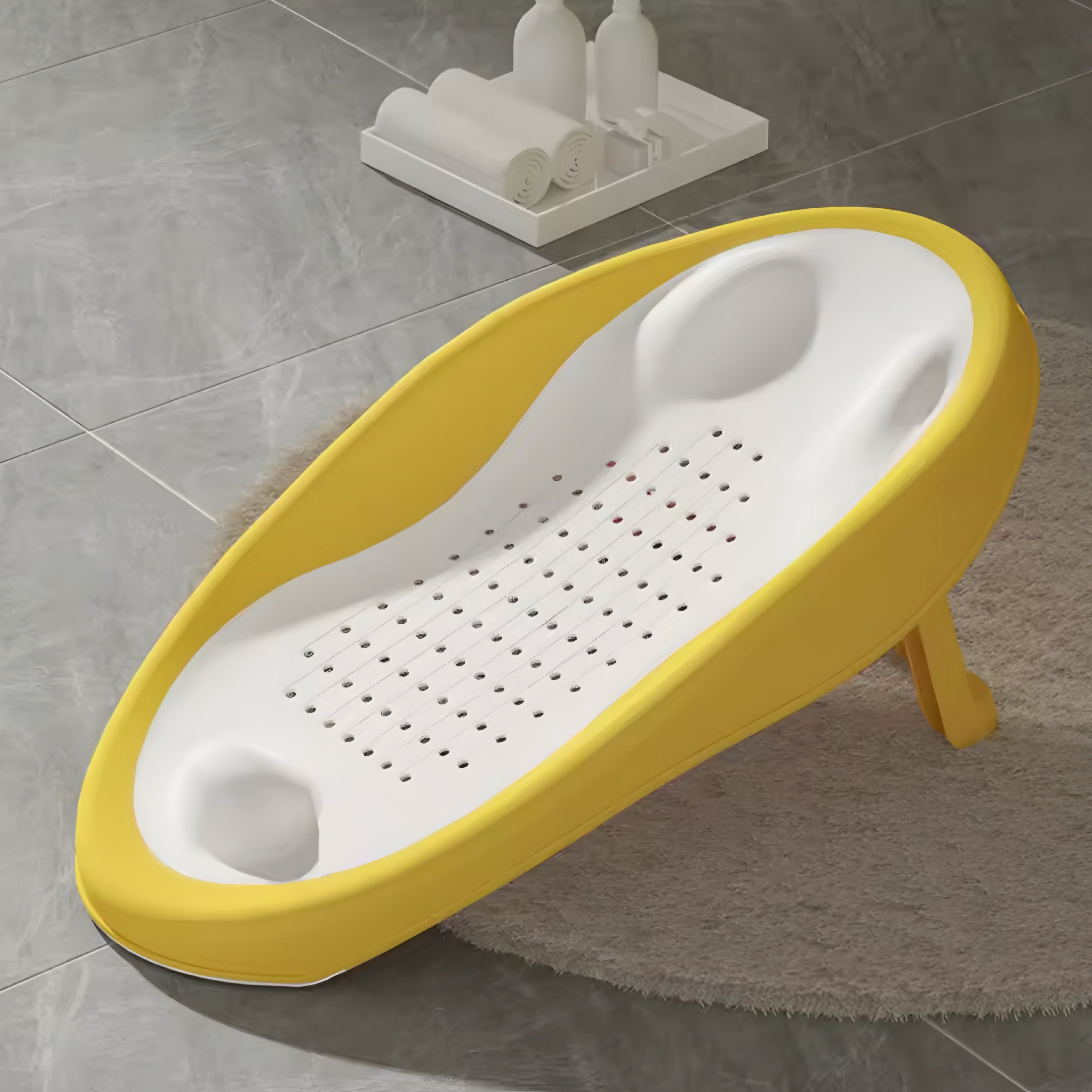 Siège de bain bébé pliable ergonomique – sécurité et confort 0-12 mois