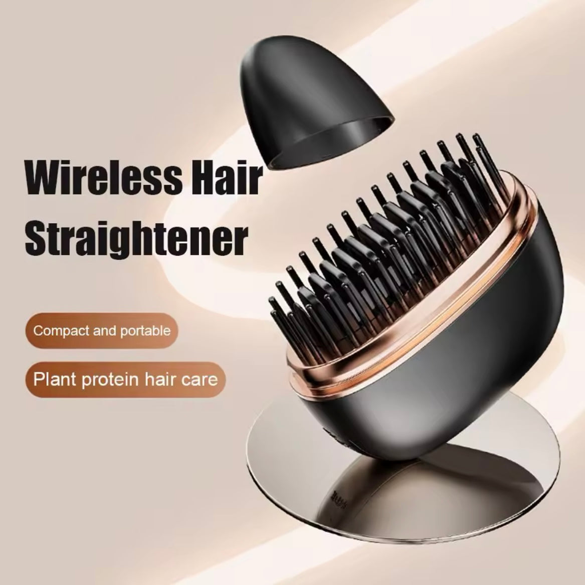 Brosse lissante sans fil rechargeable – coiffage rapide et sans effort