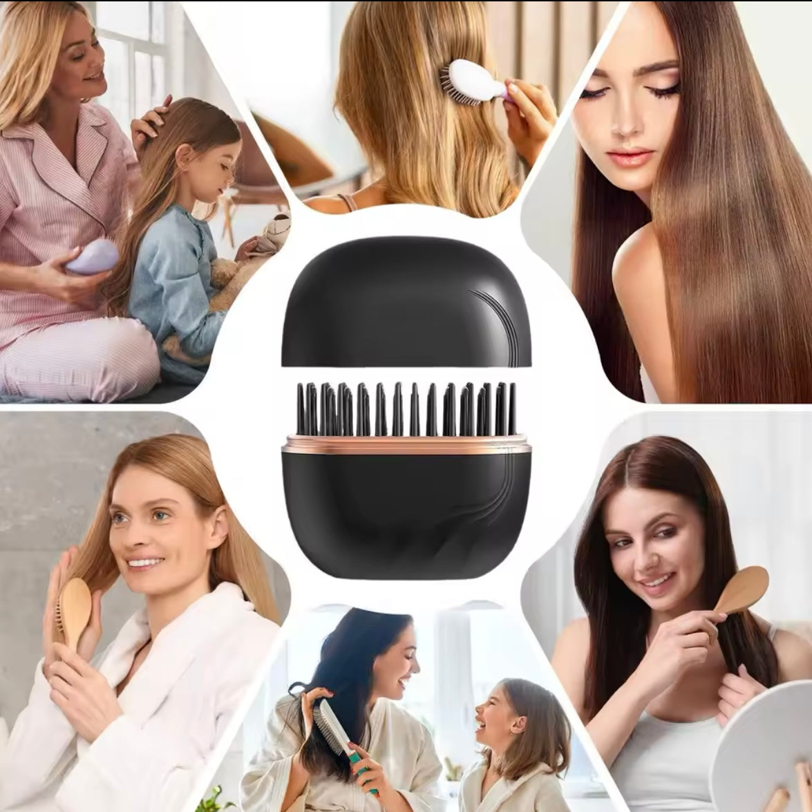 Brosse lissante sans fil rechargeable – coiffage rapide et sans effort