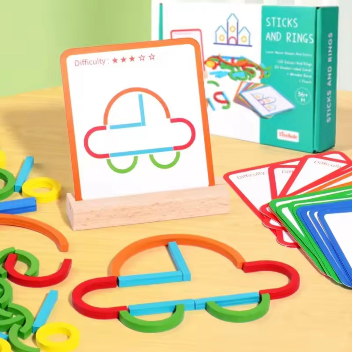 Puzzle Montessori en bois – jeu éducatif logique et créatif