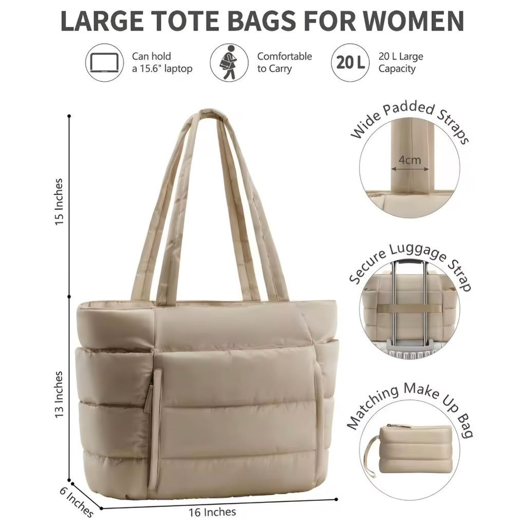 Sac cabas matelassé grande capacité