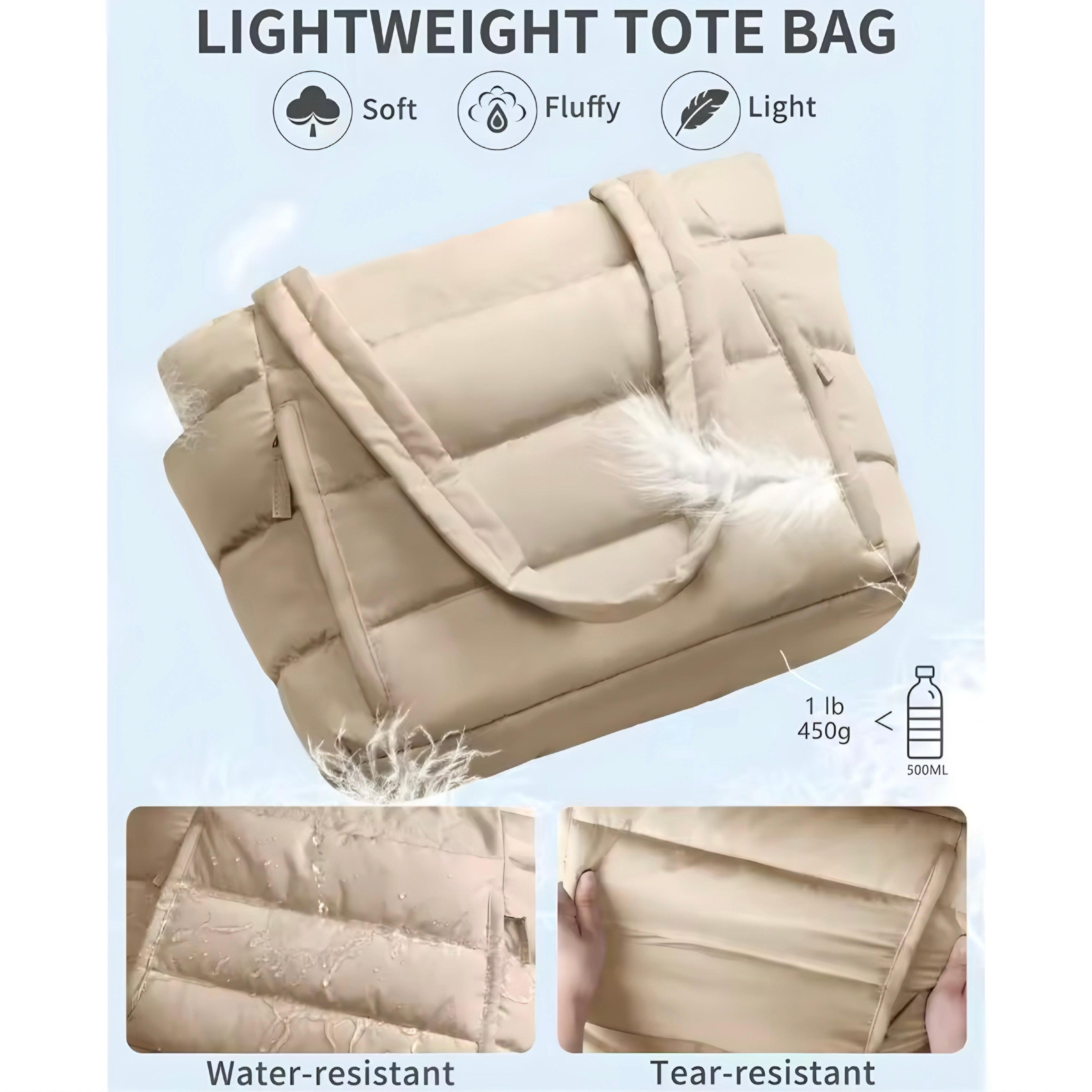 Sac cabas matelassé grande capacité