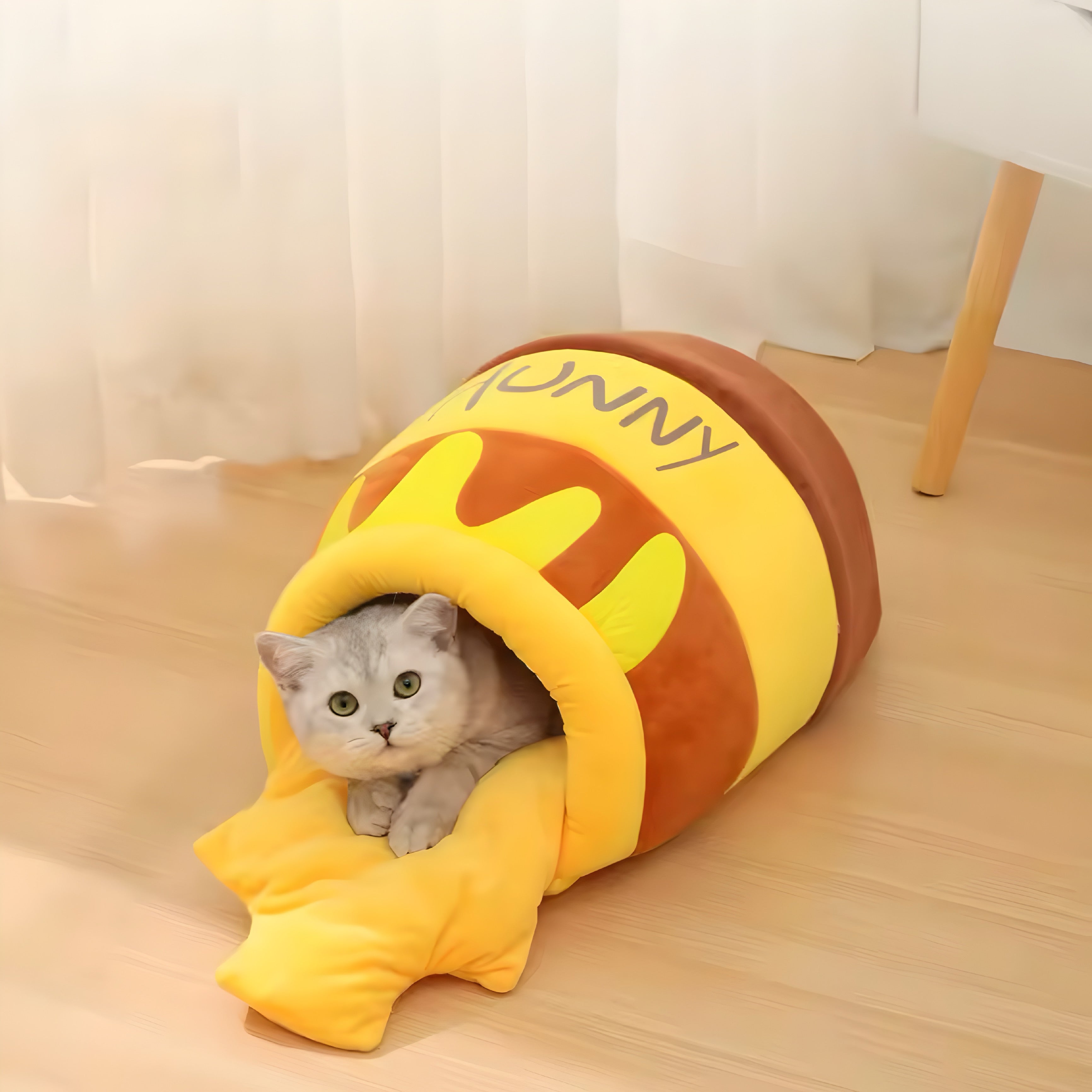 Panier pour chat pot de miel – lit douillet et design mignon