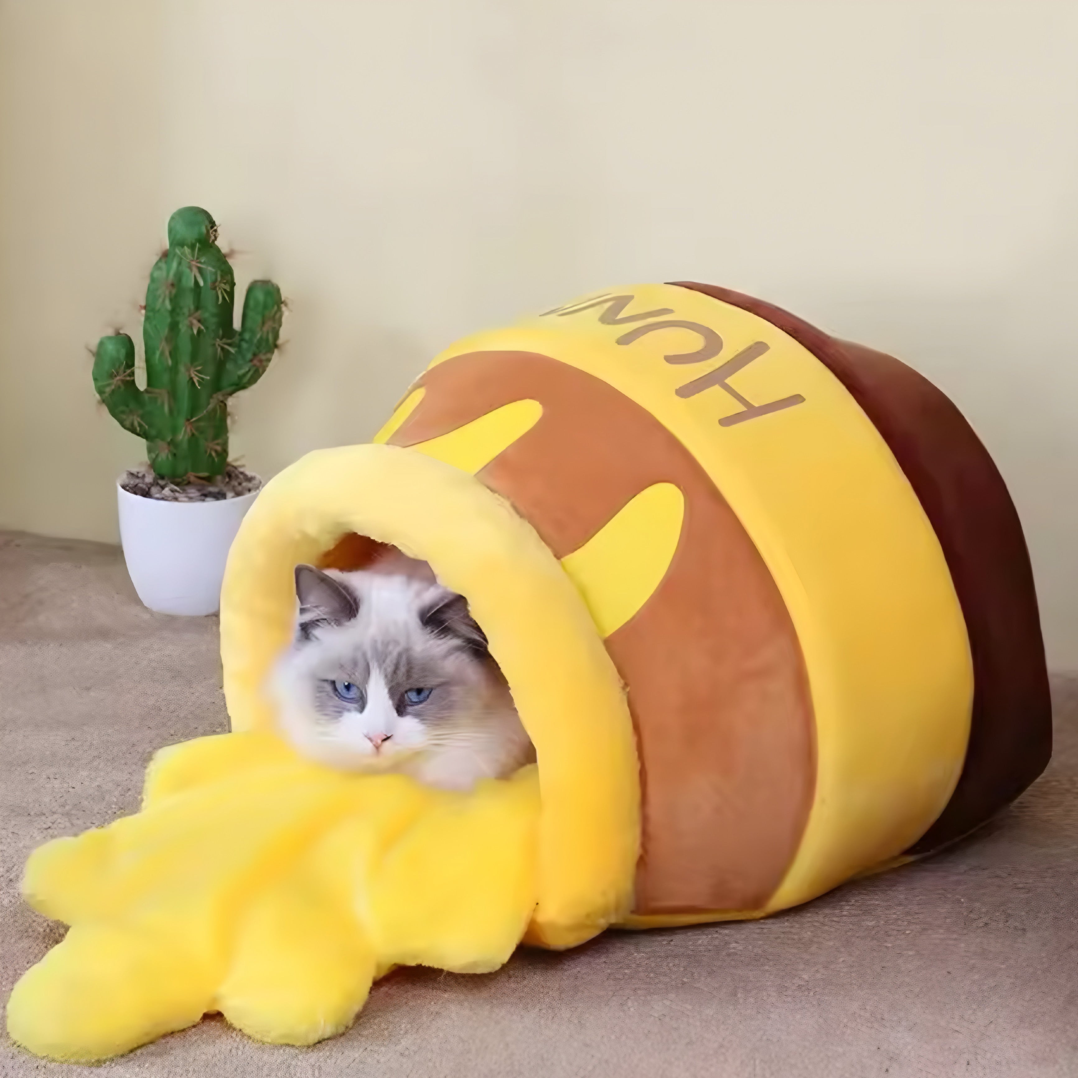 Panier pour chat pot de miel – lit douillet et design mignon