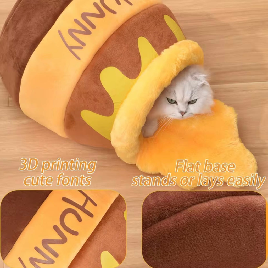 Panier pour chat pot de miel – lit douillet et design mignon