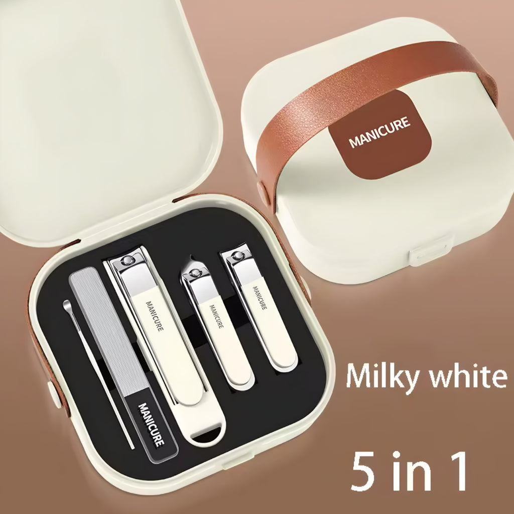 Kit manucure complet en acier inoxydable – soins des ongles précis et portable
