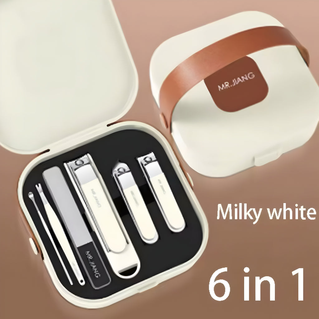 Kit manucure complet en acier inoxydable – soins des ongles précis et portable