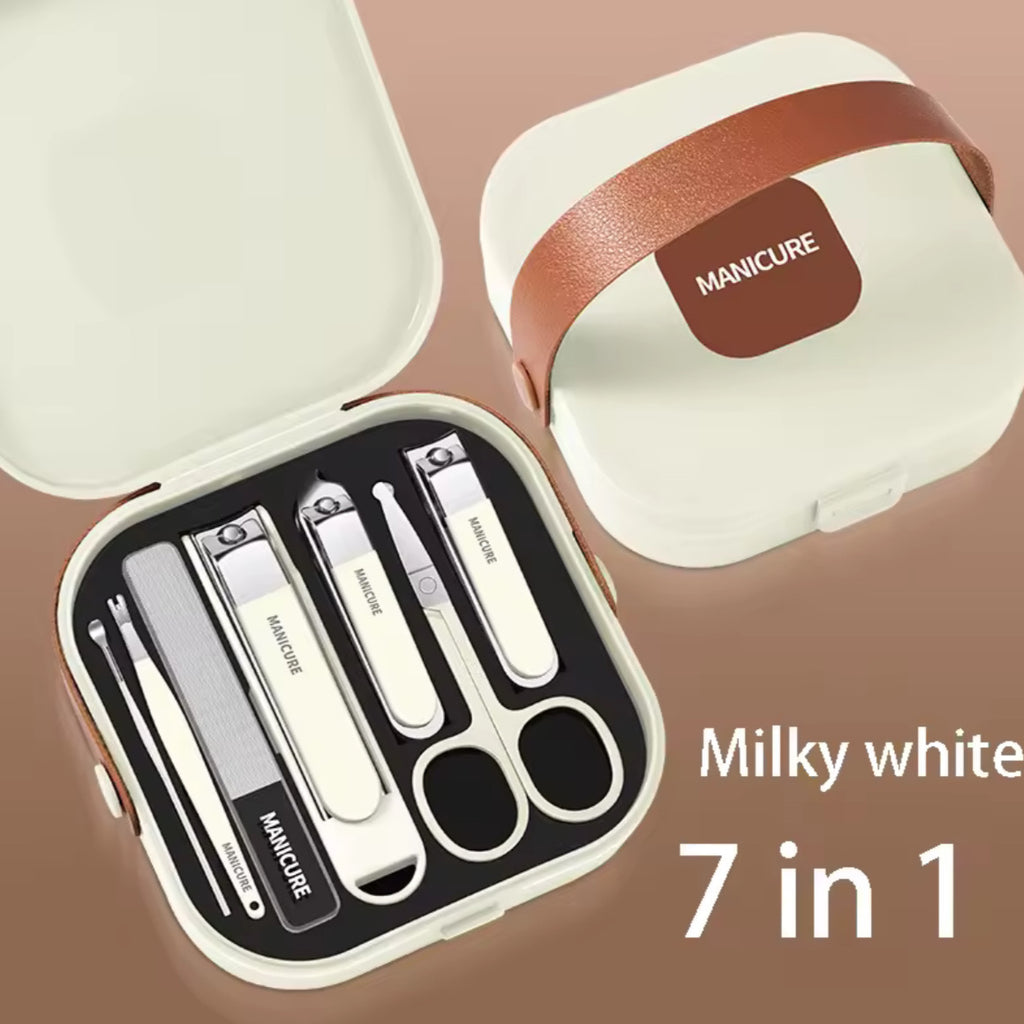 Kit manucure complet en acier inoxydable – soins des ongles précis et portable