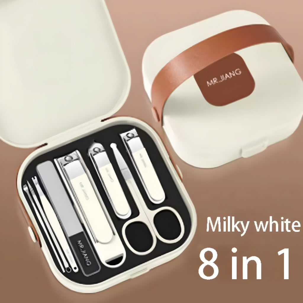 Kit manucure complet en acier inoxydable – soins des ongles précis et portable