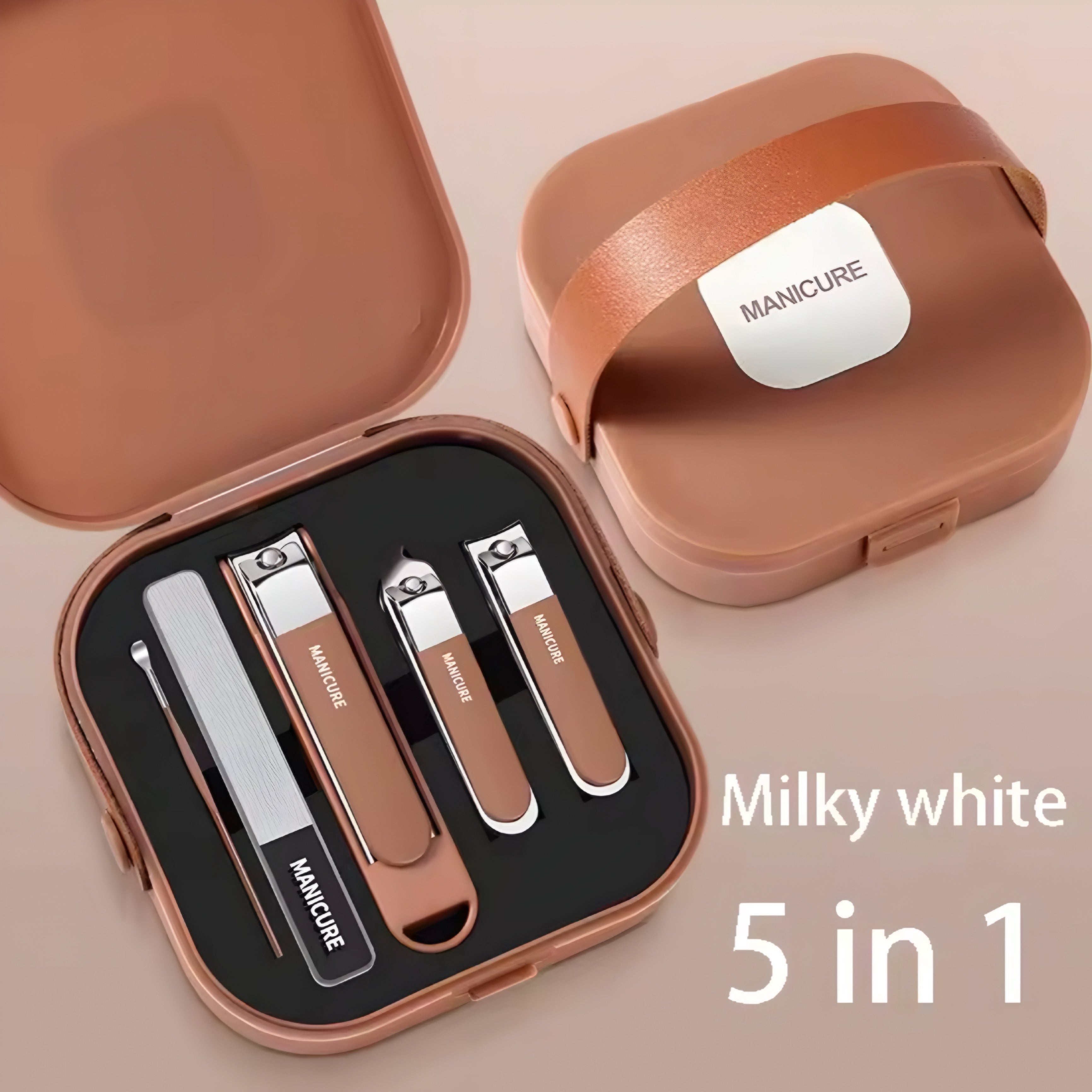 Kit manucure complet en acier inoxydable – soins des ongles précis et portable
