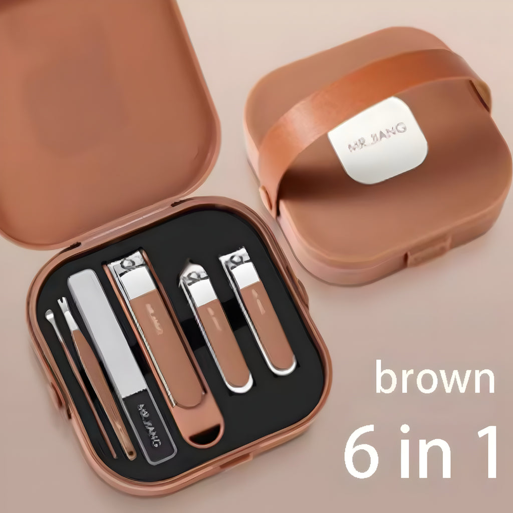 Kit manucure complet en acier inoxydable – soins des ongles précis et portable