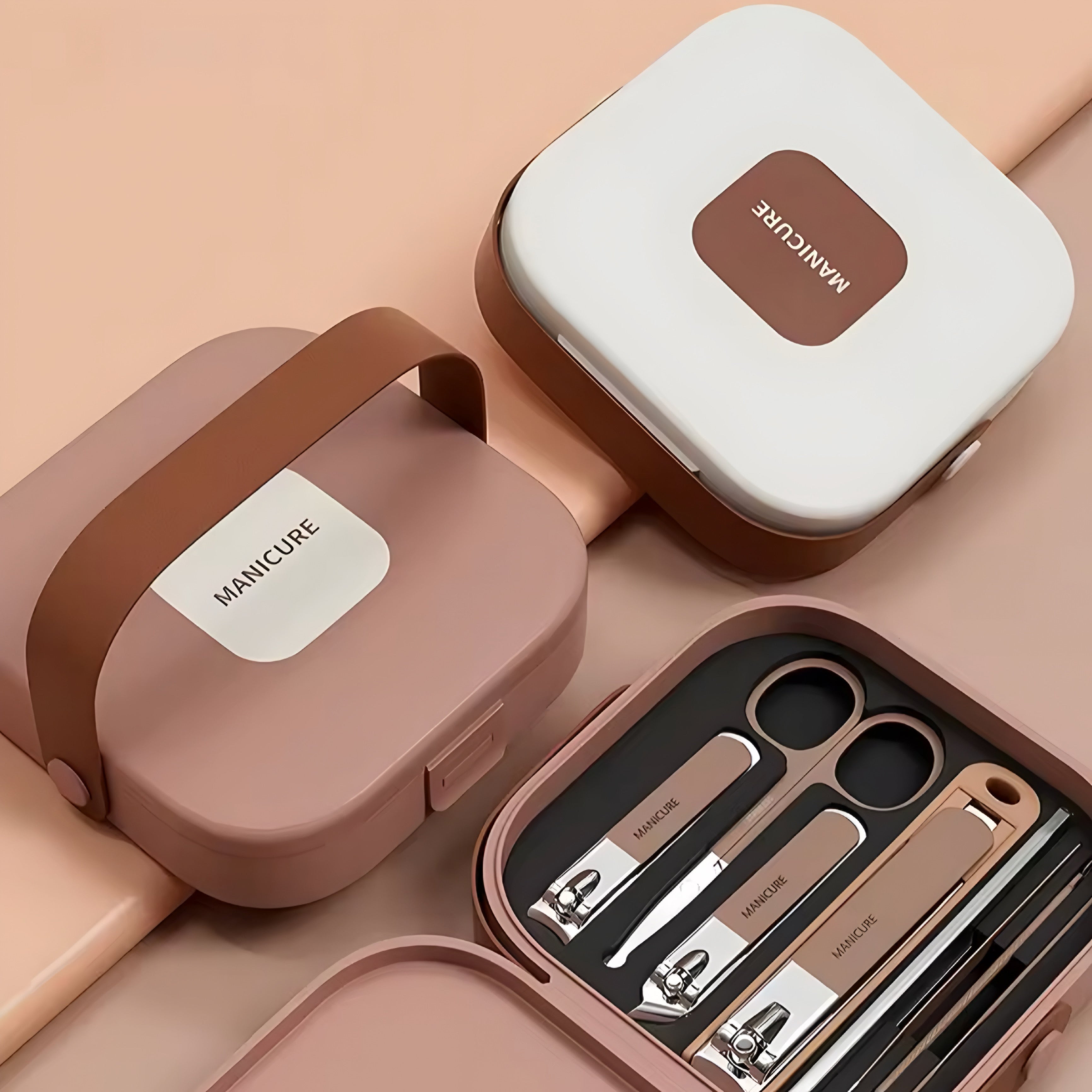 Kit manucure complet en acier inoxydable – soins des ongles précis et portable