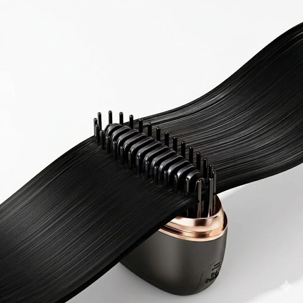 Brosse lissante sans fil rechargeable – coiffage rapide et sans effort